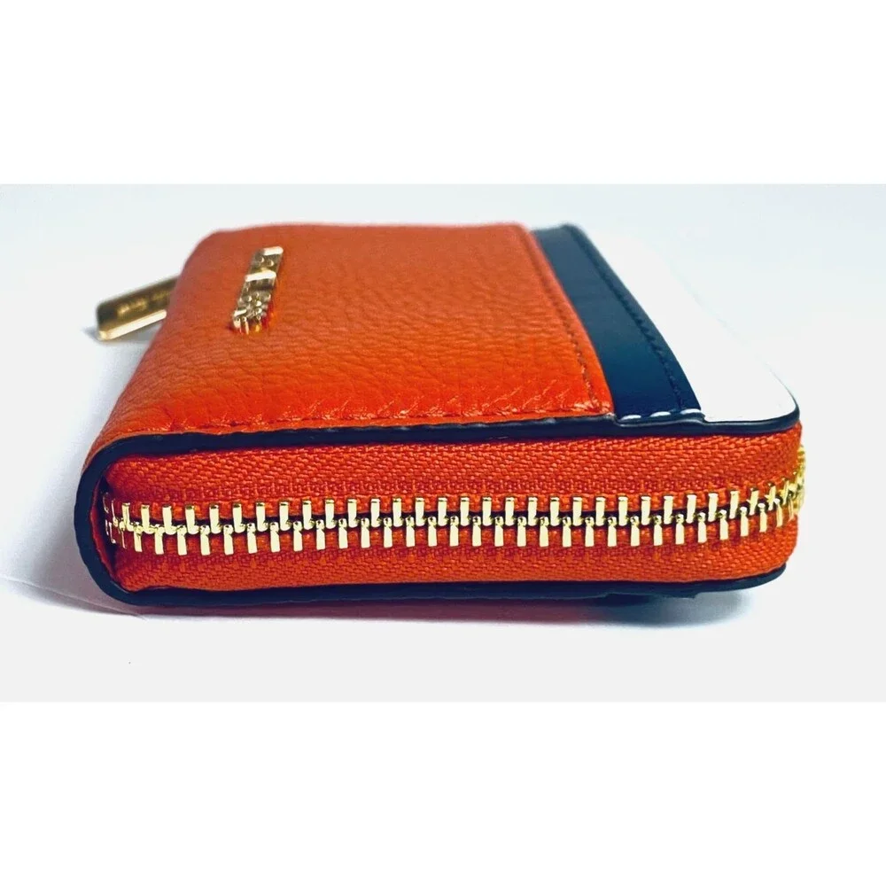 Michael Kors Jet Set Travel Card Case Wallet Red Clay Multicolor 35S4GTVD8L NWT
